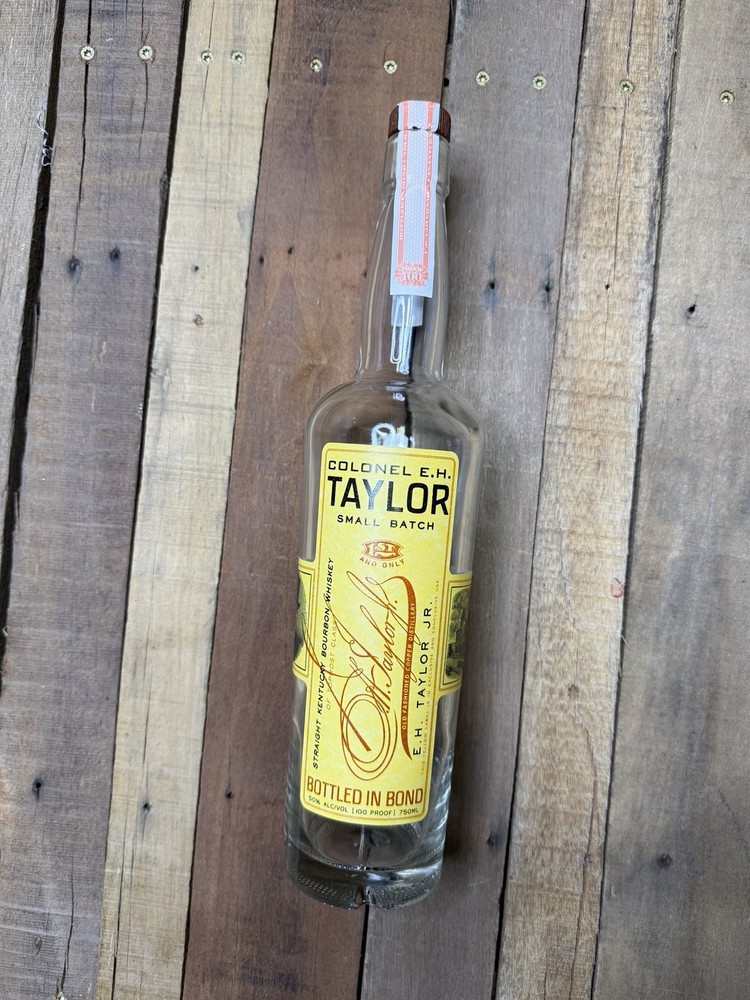 E.H. Taylor Small Batch Bourbon Whiskey Empty Glass Bottle