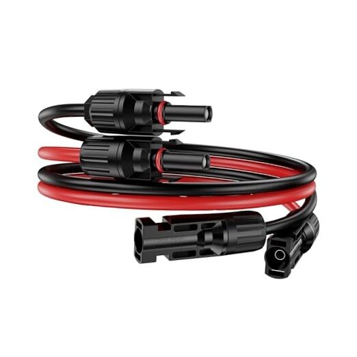 3Ft Solar Cable Solar Extension Cable,10AWG Solar Panel 3FT-10AWG