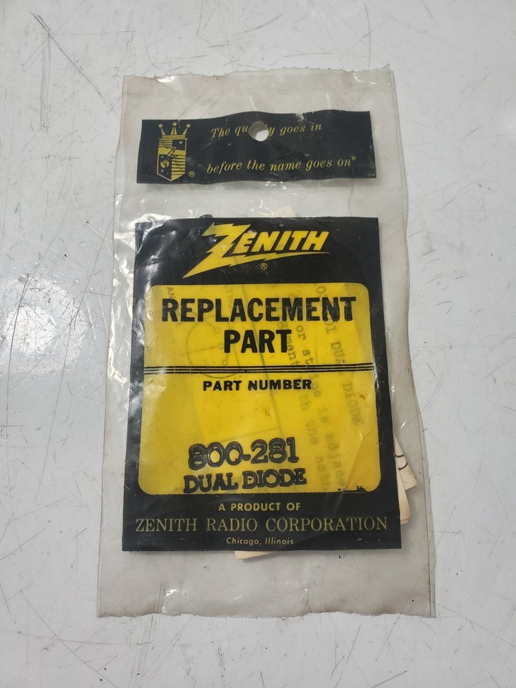 NOS Zenith Replacement Part 800-281 Dual Diode NIP