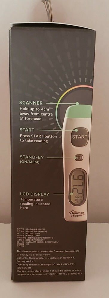 Tommee Tippee Digital Quick Read Non-Intrustive, No Touch Forehead Thermometer
