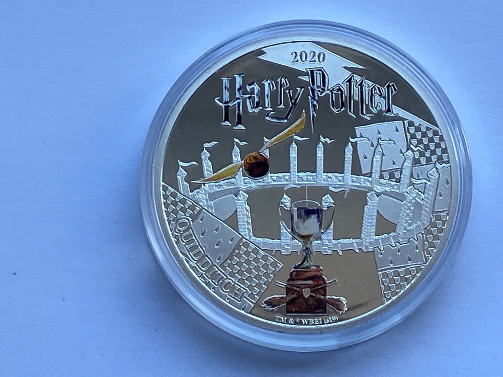 2020 SAMOA SILVER PLATED HALF DOLLAR HARRY POTTER ~ QUIDDITCH