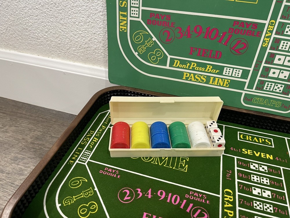 Vintage Waco Auto Shooter Craps Gambling Table Automatic Dice Roller