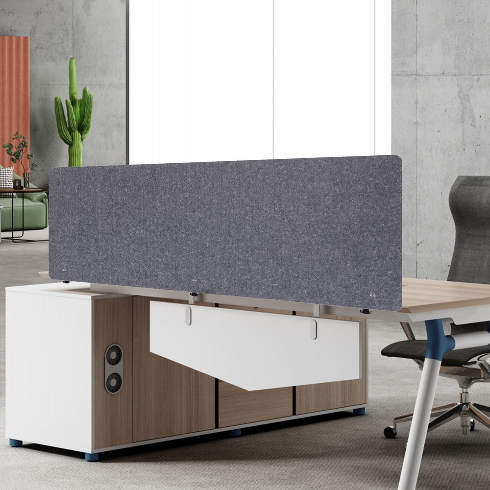 Office Partition, Polyester Desk Divider, Desktop Privacy Panel Table Mounted