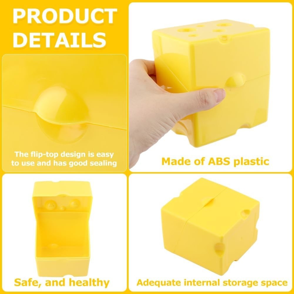 Sliced Cheese Storage Container, Plastic Cheese Slice Keeper for Fridge with But