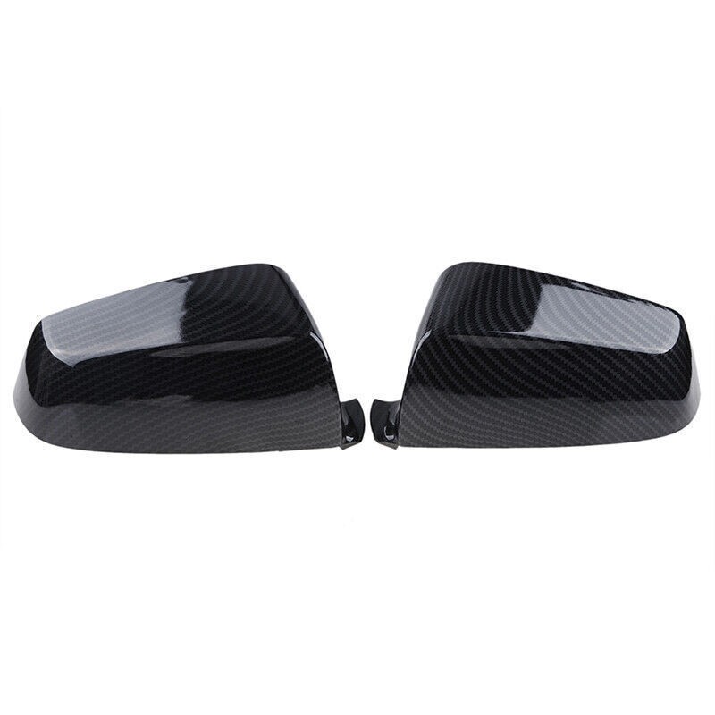 Pair For BMW E60 E61 E63 E64 2008-2010 Carbon Fiber Black Side Mirror Cover Caps