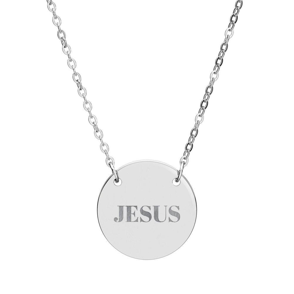 Engraved Circle Necklace - Personalized Minimalist Pendant
