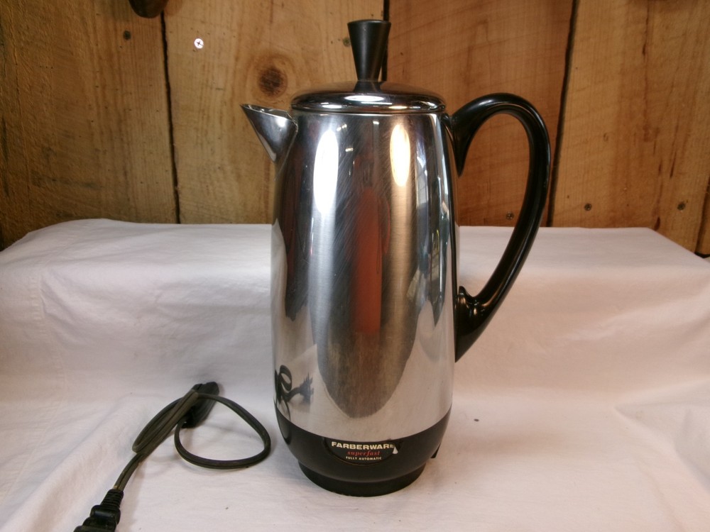 Vintage Farberware Superfast Fully Automatic Percolator Coffee Maker  ~ Untested