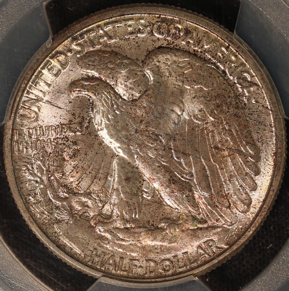 1946 D Walking Liberty Half Dollar, PCGS MS65, Sharp, Nice Toning!