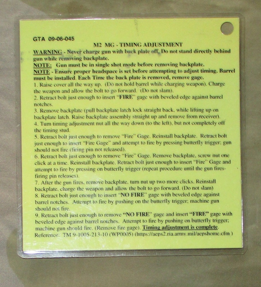 Browning BMG Gunsmith Maintenance Timing & Head Space Instructions #3
