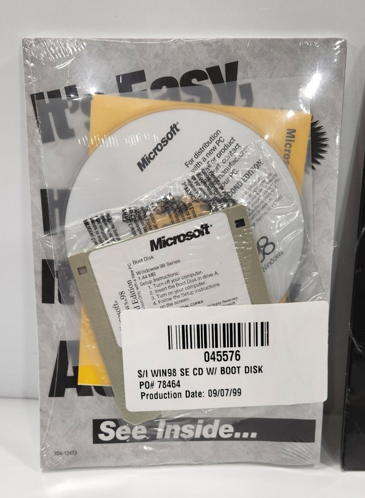 Microsoft Windows 98 Second Edition w/Product Key & Spire I-learn Windows 98 NOS