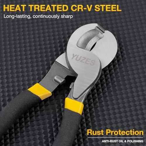 9.5" Heavy Duty Cable Cutter High Leverage Wire Tool for Aluminum Copper