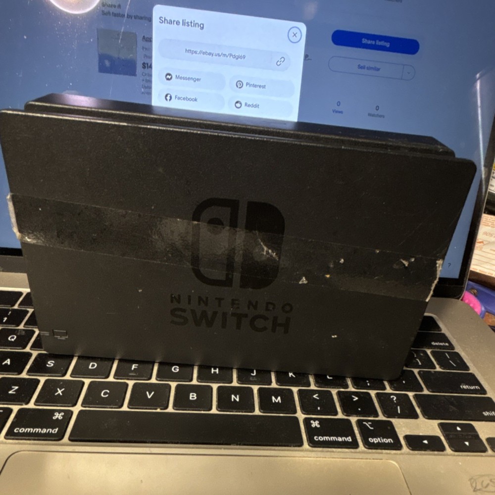 Nintendo Switch Charging Dock Black USB Console For Nintendo Switch. UNTESTED