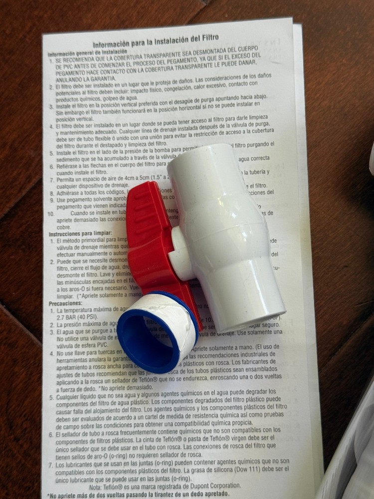 Rusco / Vu-Flow 1-1/2 Inch Spin Down Separator 100 F Filter