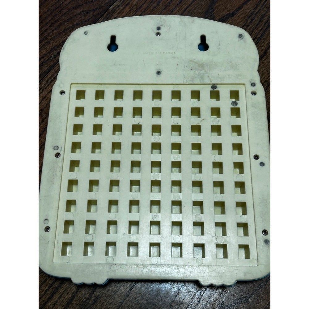 Vintage Blue Owl Multiplication Table Learning Toy Push Button Math Game Retro