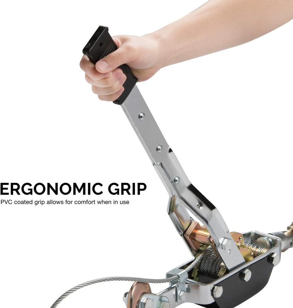 5-ton 10,000 lbs come along winch 10ft heavy duty hand cable puller