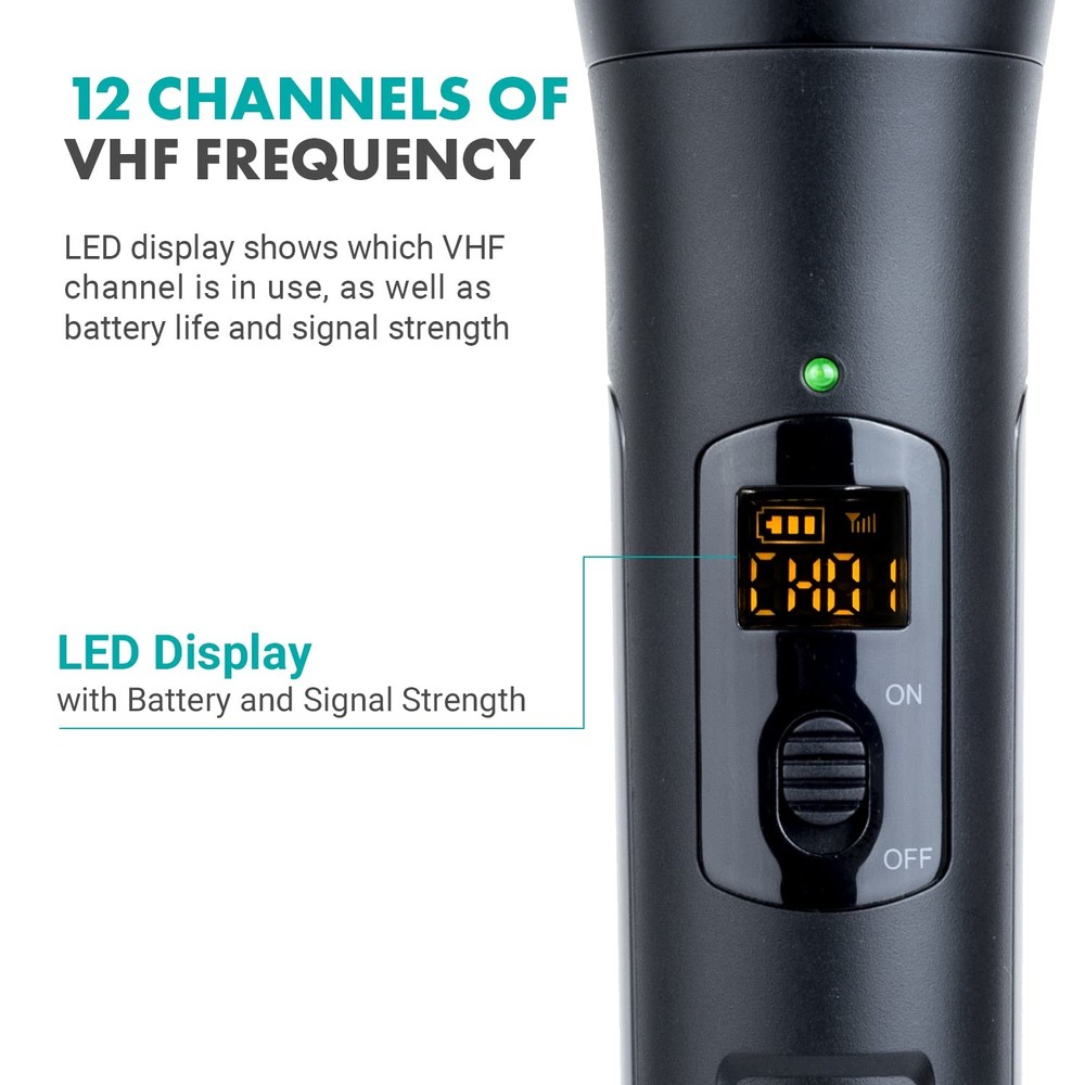 WMX-7-TH+RX Handheld Wireless Microphone System - Omnidirectional Microphone ...