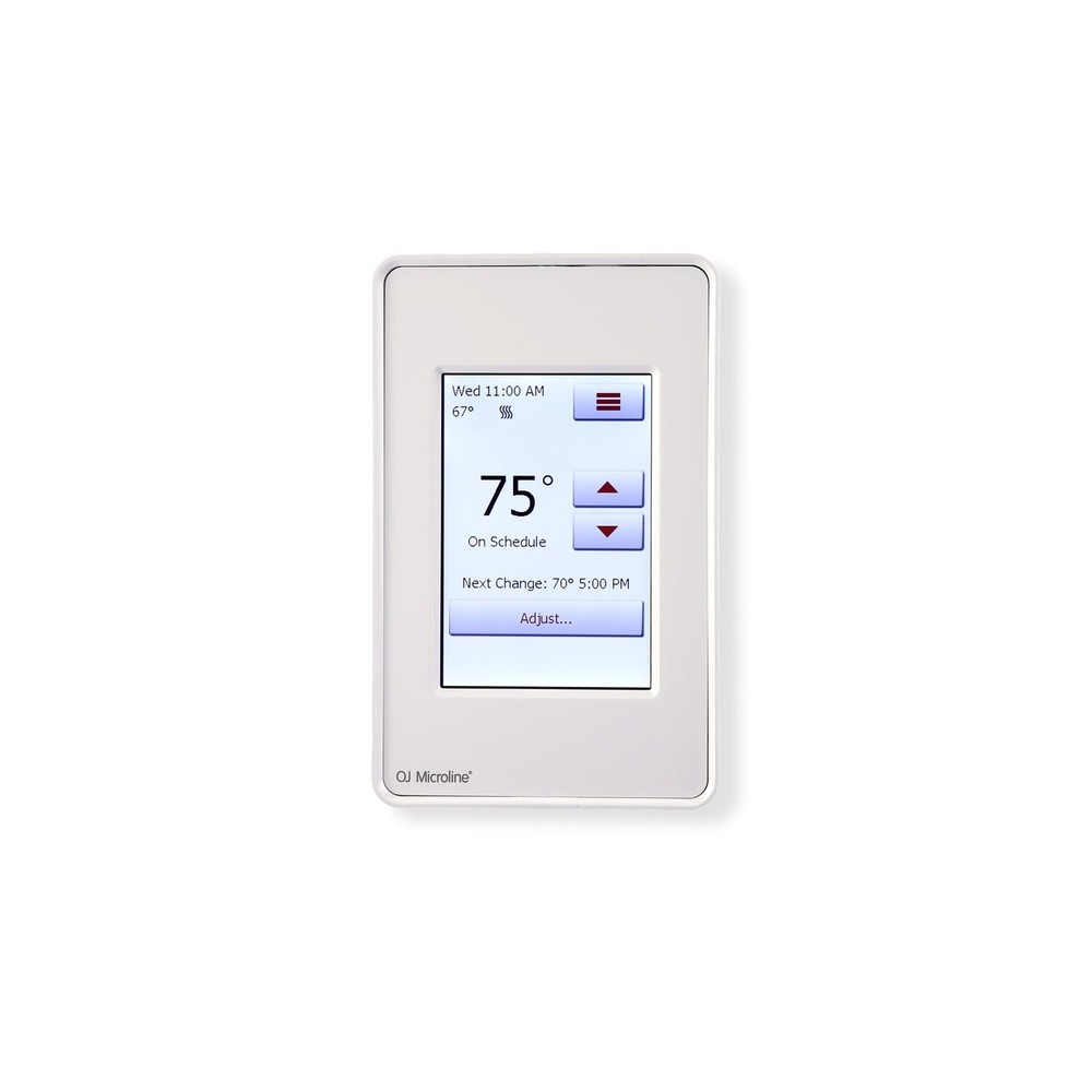 OJ Microline UDG4 Touchscreen Programmable Heated Floor Thermostat w/Class A ...