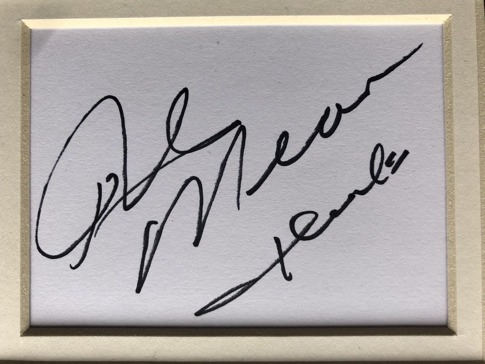 IndyCar Rick Mears Signed 16" X 12" Double Mounted Display