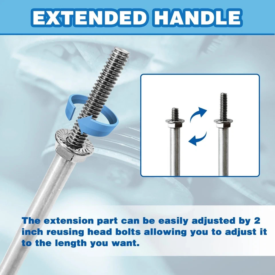 Tiaiidi 2 Pack Universal RV Waste Valve Handle Replacement,6" and 9" RV...