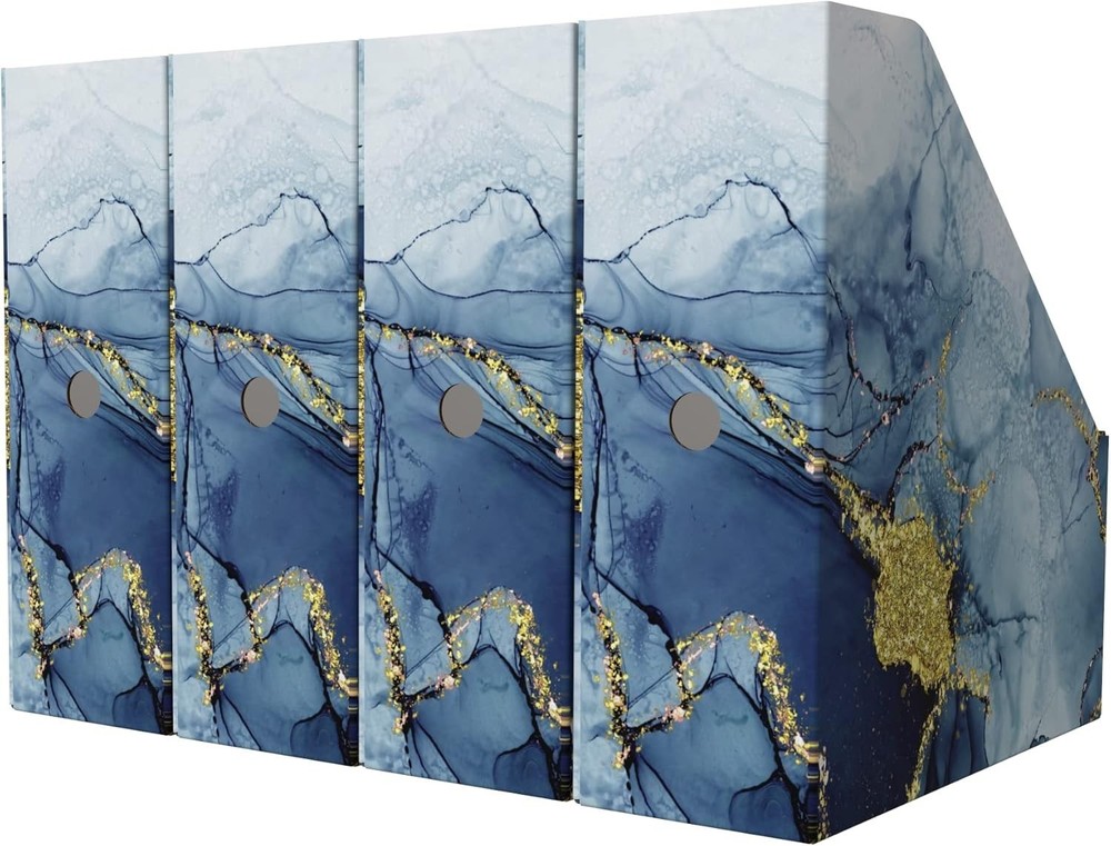 Large Volume Magazine File Holders - 6 Pack for Desk Organization