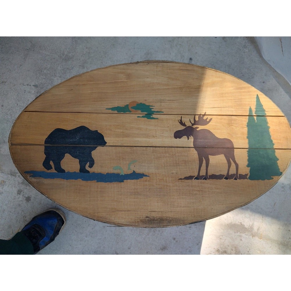 Bamboo Wood Wildlife Bin Tote Hamper Container Storage