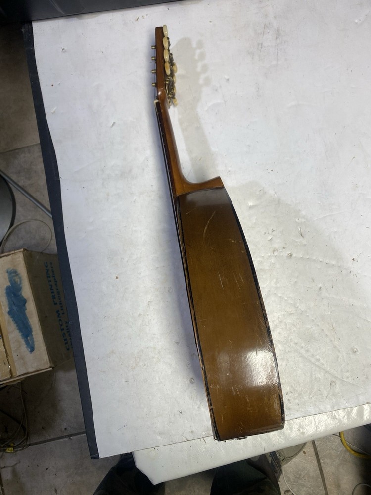 Vintage Mandolin Unbranded Unknown Missing String As Is No Crack Solid