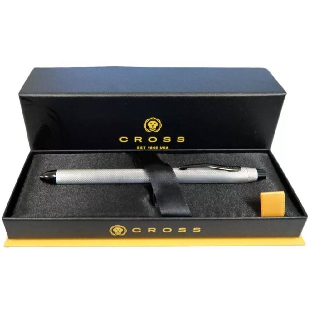 Cross Multifunction Pen Tech3+ Brushed Chrome PVD Diamond Pattern AT0090-21