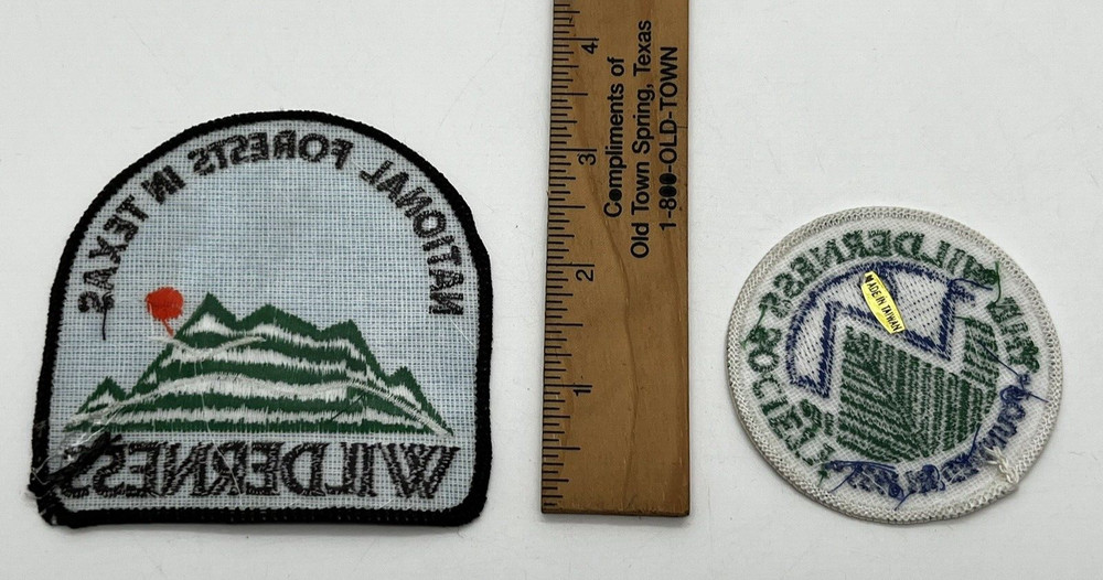 2x Patch - National Forests In Texas WILDERNESS - Forest Service Shoulder Patch