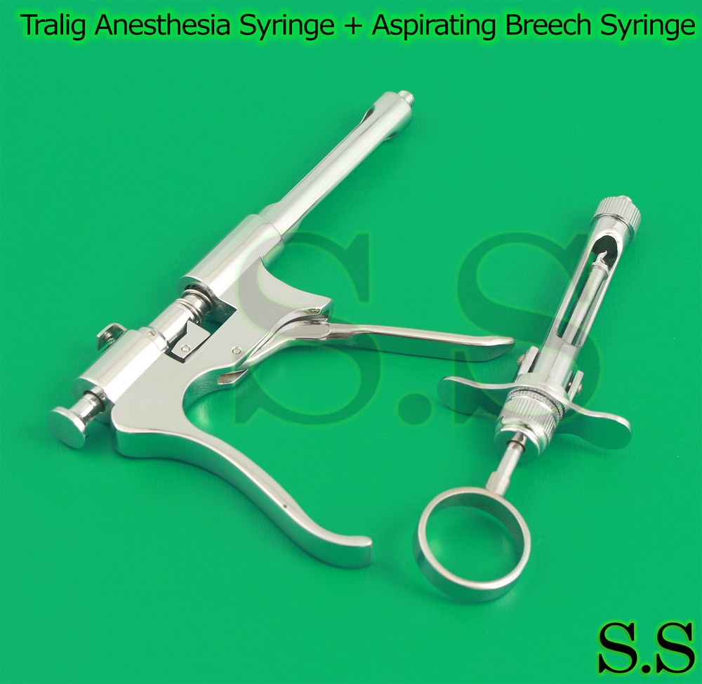 Tralig Anesthesia Syringe + Aspirating Breech Syringe