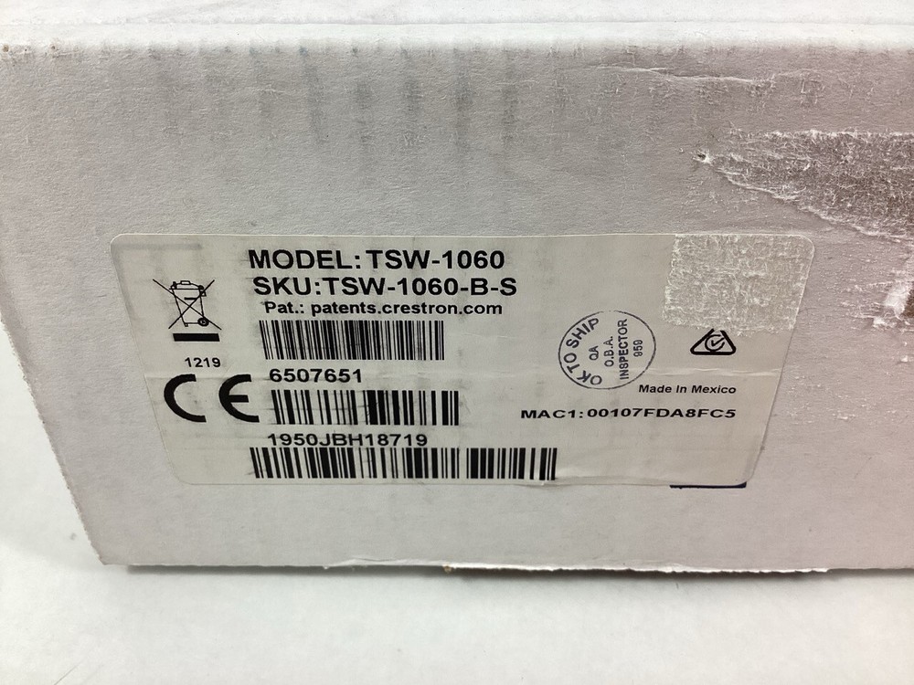 Crestron TSW-1060-B-S - 10.1" Touch Screen - (Black)