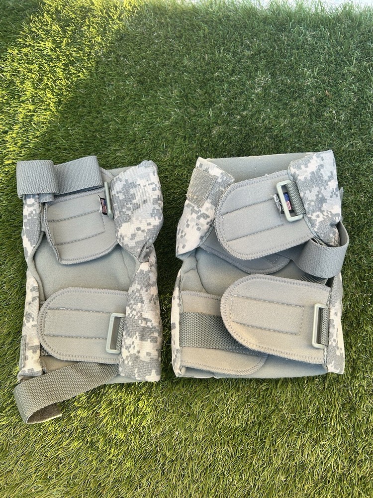 B.P.E. Tactical Adjustable Knee Pads Digital Camo Gray Size Medium 1 Pair