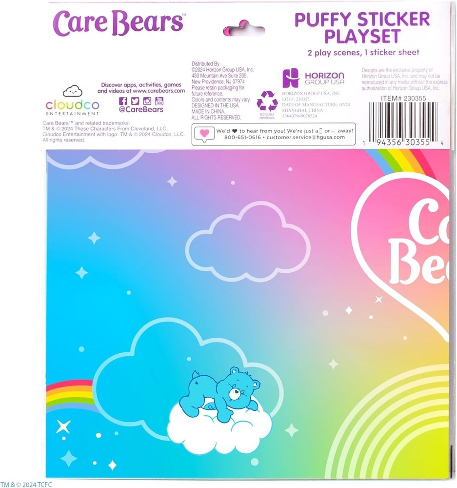Creative Fun with Care Bears: 75+ Reusable Stickers & Double-Sided Playset