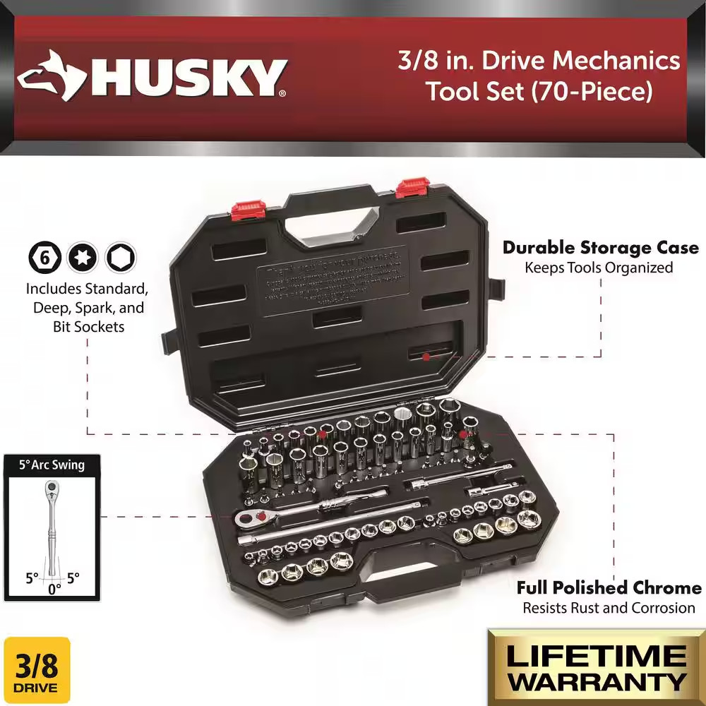3/8 In. Drive Mechanics Tool Set (70-Piece)