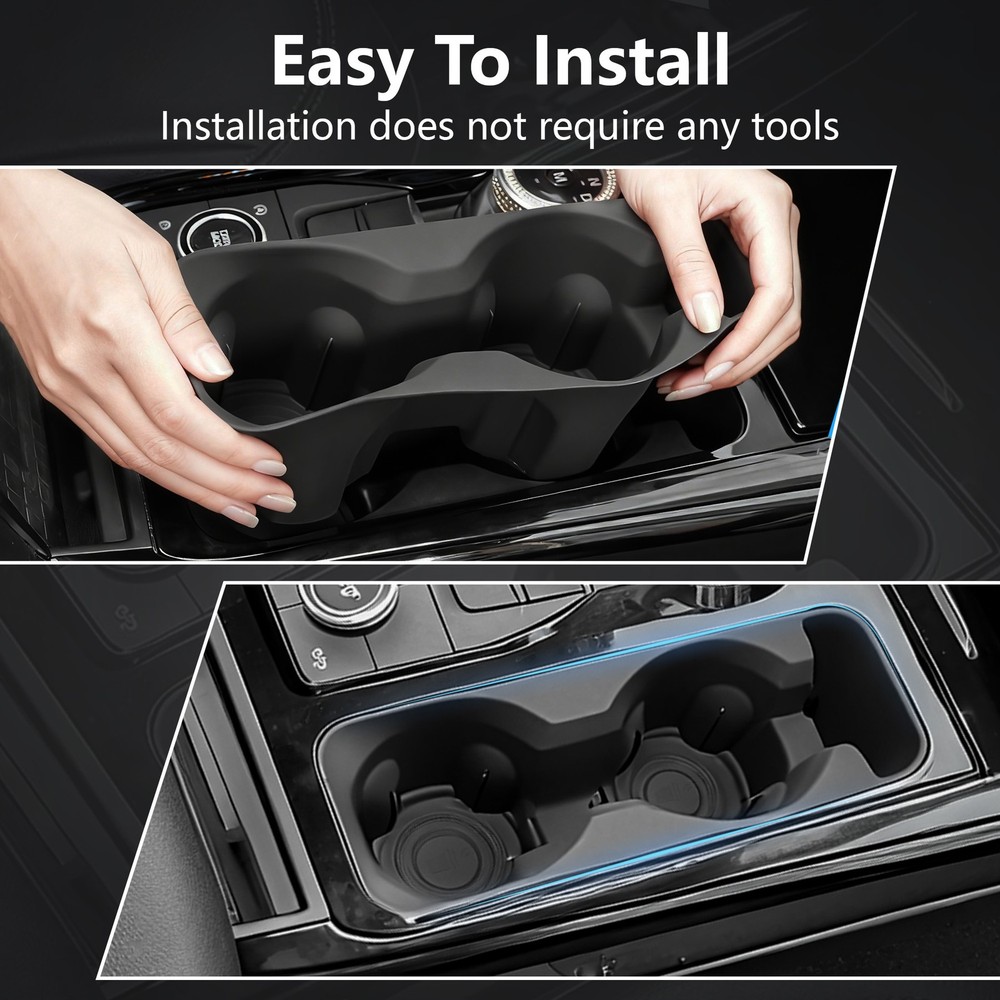 For 2020-2024 Ford Explorer Center Console Drink Cup Holder Insert Storage Box