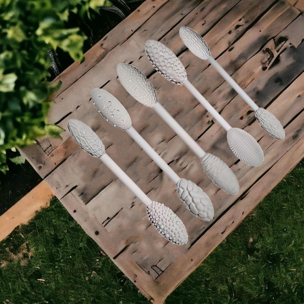 Texture Tool Set for Art Projects, 5 Piece Oval Pattern Rollers Kit,8336