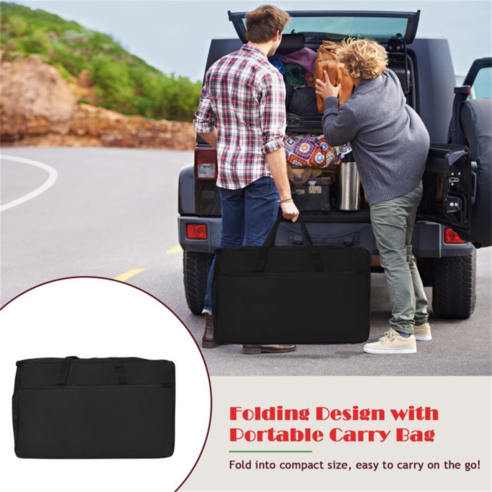 Foldable Camping Kitchen with 2-sided Windshield Pockets