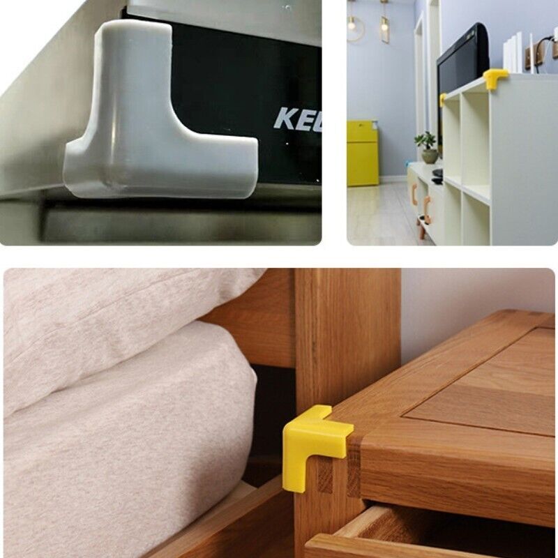 8Pcs Corner Guards Table Corner Protectors Soft Silicone White