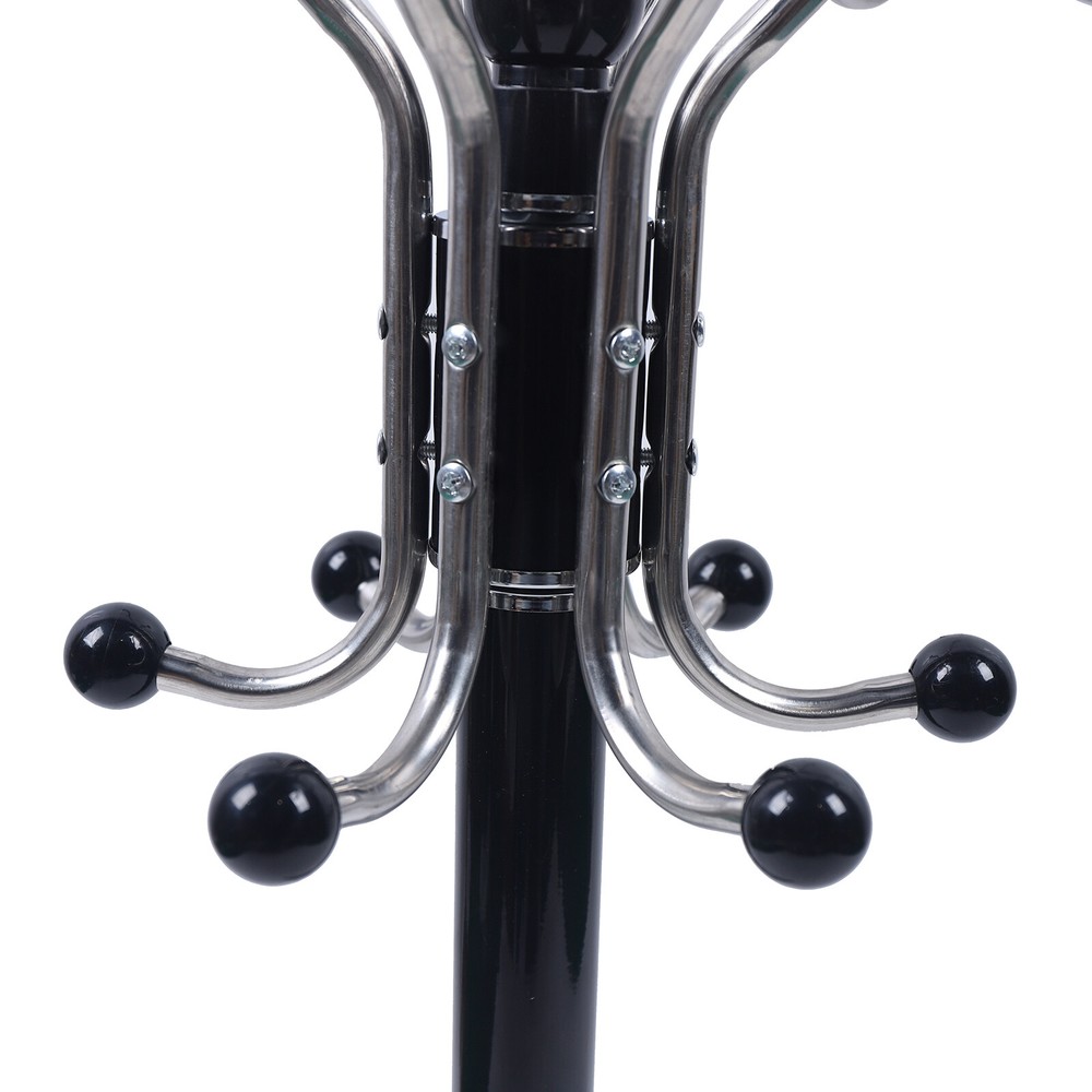 67" Freestanding Coat Rack Metal Coat Tree with Stable Large Base & 16 Hooks