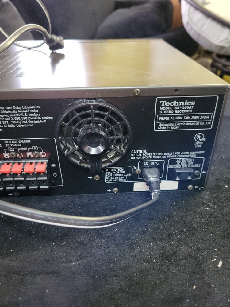 Vtg Technics AV Control Stereo Receiver SA-G9057-Powers On