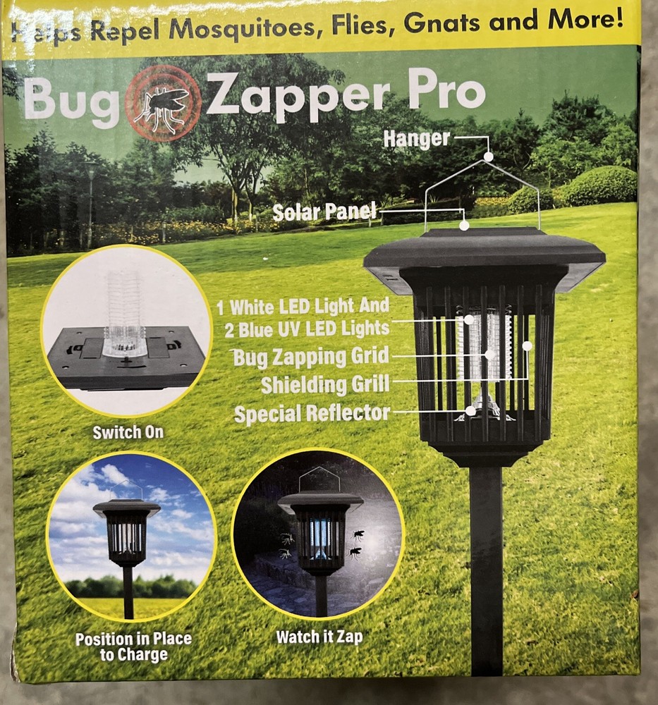 Bug Zapper Pro Solar Powered LED Light #PB333
