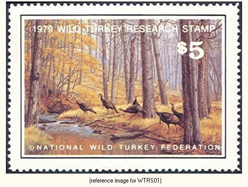 D2K NWTF Wild Turkey Fed Research Stamp 1979 $5