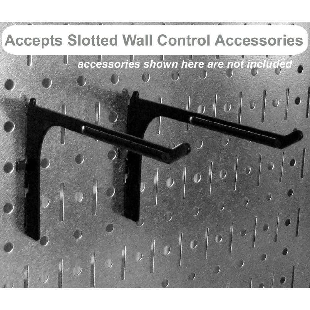 Wall Control Pegboard Tool Storage Kit Gray Steel White Accessories 32" x 48"