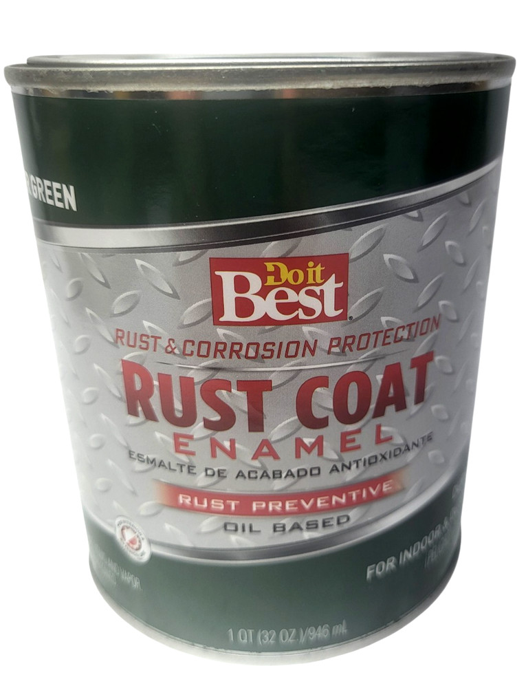 Paint Rust Coat Oil-Based Gloss Enamel, Hunter Green, 1 Qt. SIM Do it Best