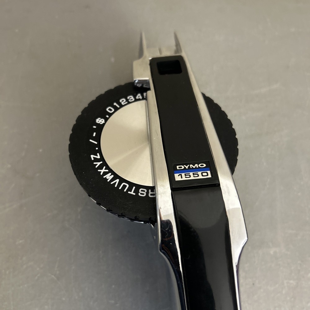 Vintage DYMO 1550 Deluxe Tapewriter Label Maker Chrome