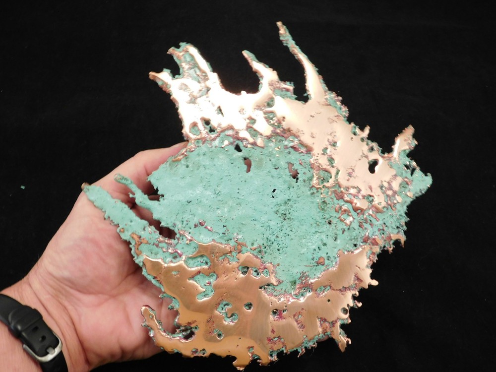 Big! Bright Solid COPPER SPLASH Art Sculpture 267gr