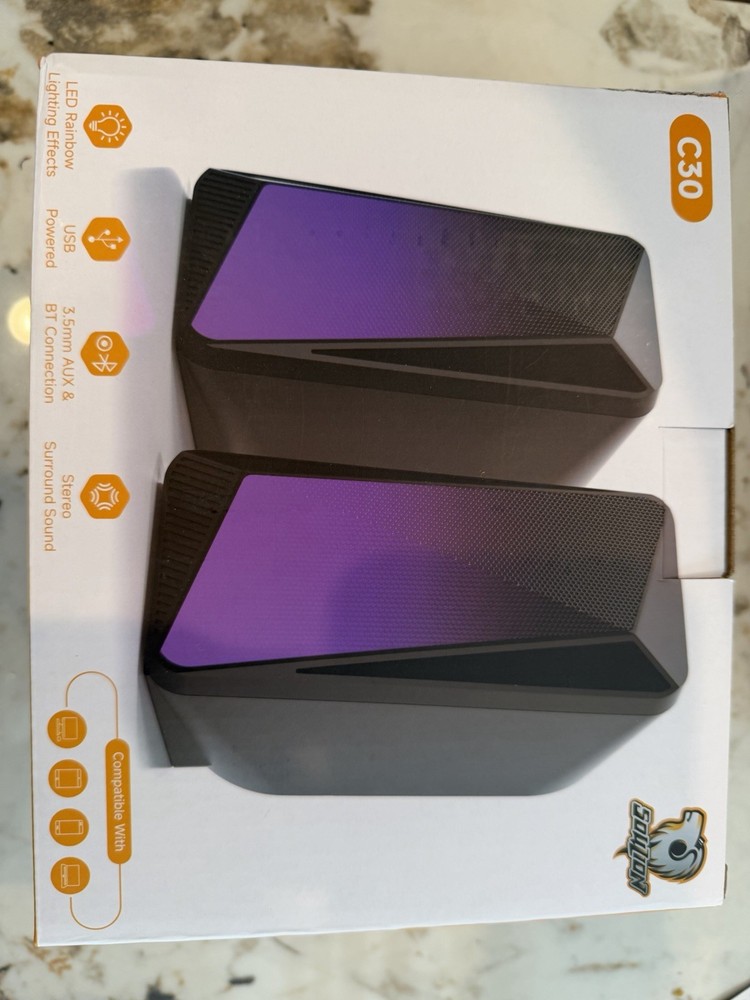 2 0 Computer Speakers USB Powered 3 5 mm Bluetooth Speakers for Desk