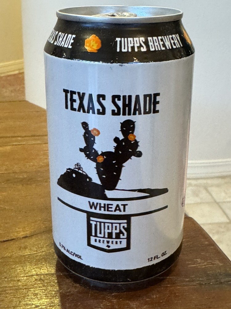 Tupps Brewery - Texas Shade Wheat - Empty Beer Can Bottom Opened - Texas