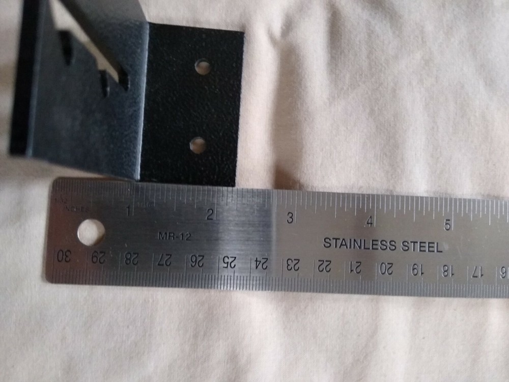 Radio mounting bracket, L-bracket, surface mount, aluminum, Left and Right pair