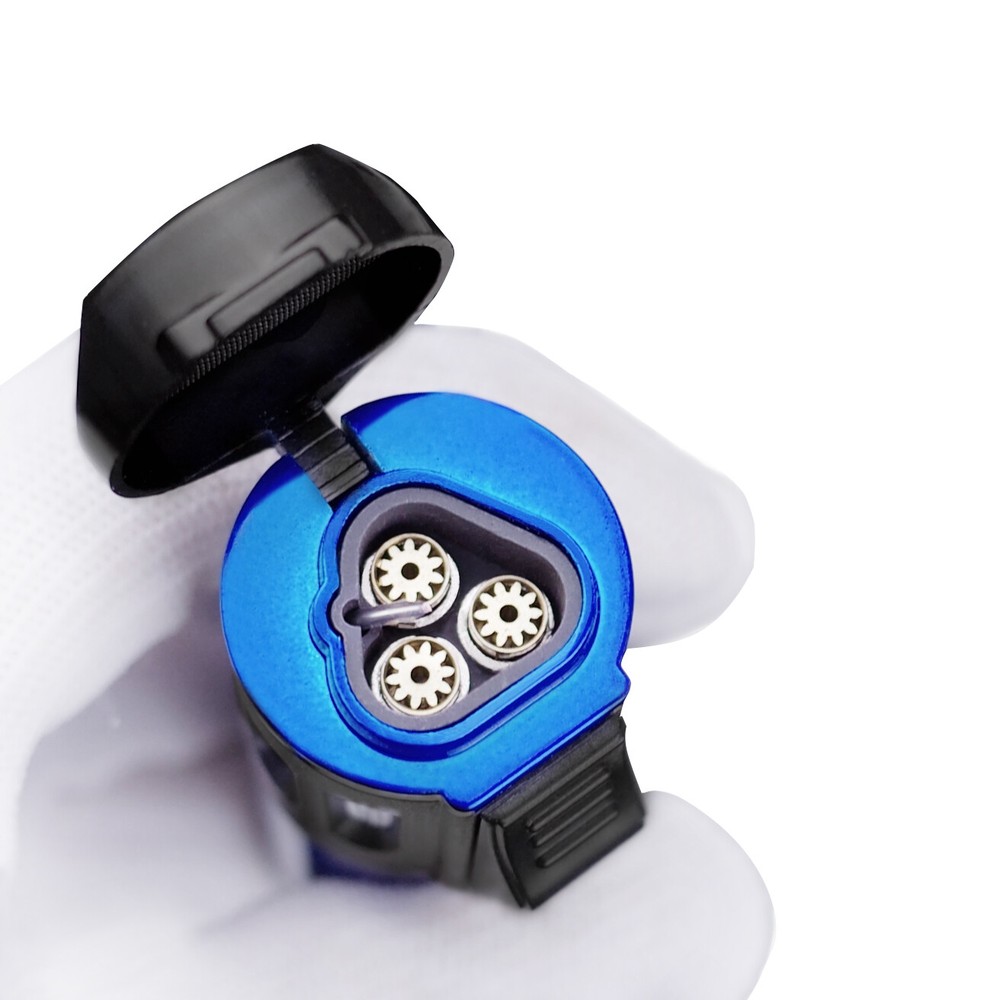 2 Pack Torch Lighter Triple 3 Jet Flame Refillable Butane Windproof Lighter