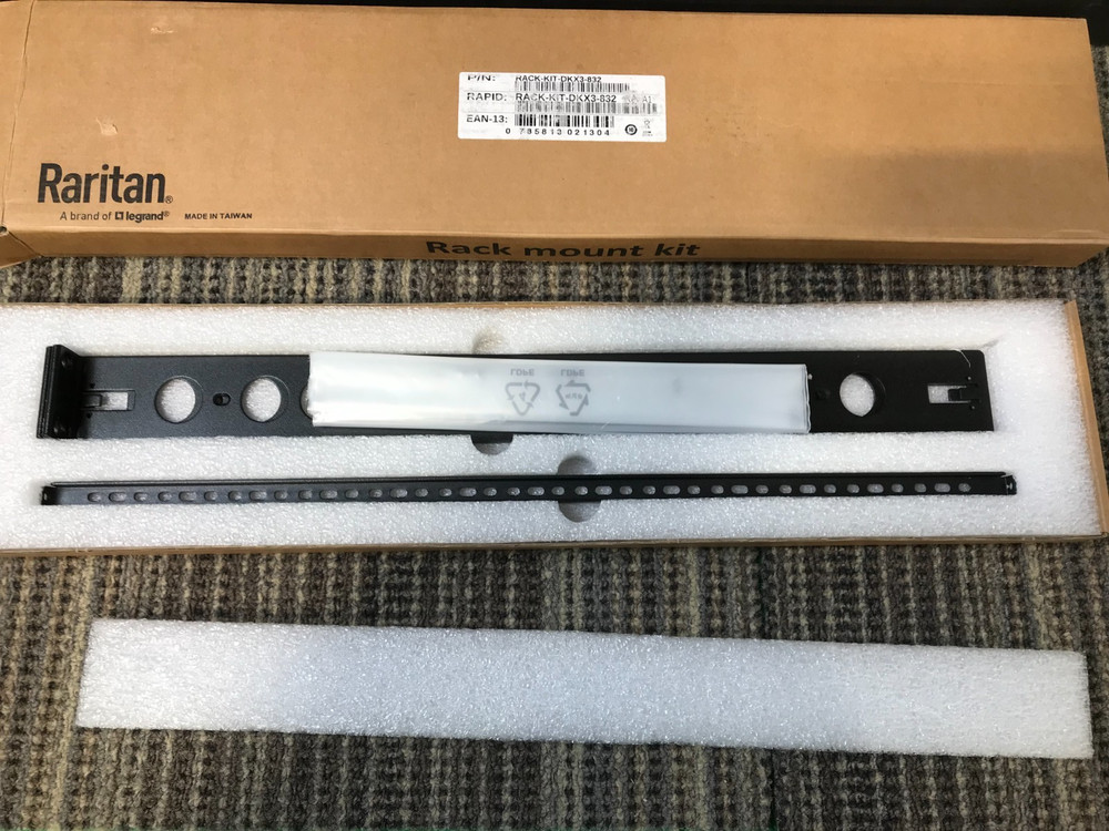 Raritan Rack Mount for KVM Switch, Console Server, Black RACK-KIT-DKX3-832 **